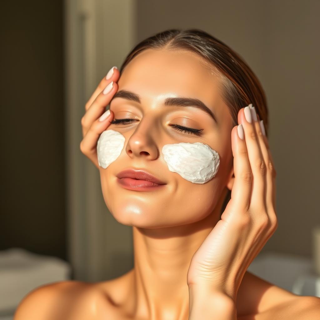 luxury face mask application