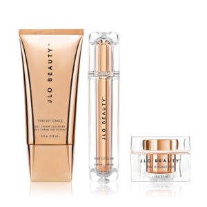 JLO BEAUTY That JLo Starter Kit | Includes Serum, Cleanser, and Cream, Gently Tightens, Clears, and Hydrates for Smooth, Radiant Skin .